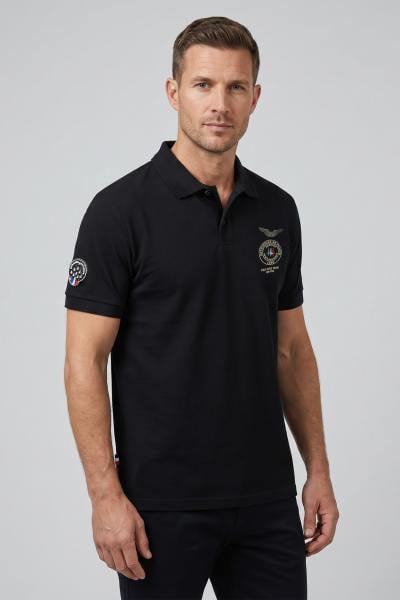 schwarzes PAF-Poloshirt für Herren