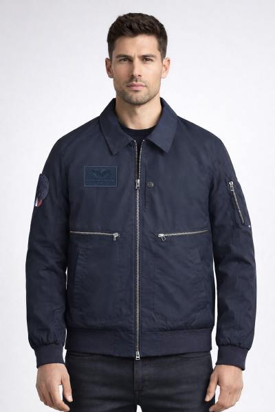 Marineblaue Jacke mit Hemdkragen (PAF)