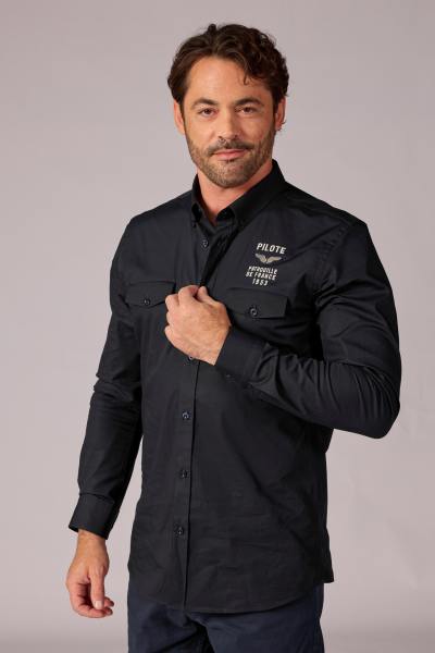 Camisa Patrouille de France algodón azul marino