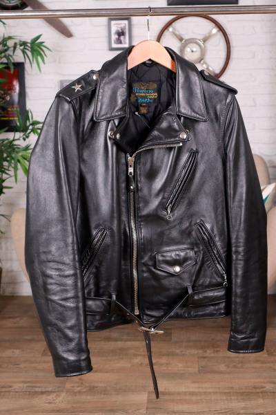 Perfecto Schott Made In USA noir en cuir de cheval