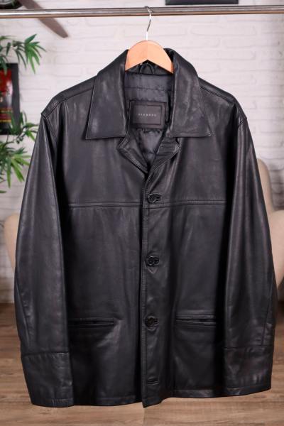 Veste robuste en cuir de vachette