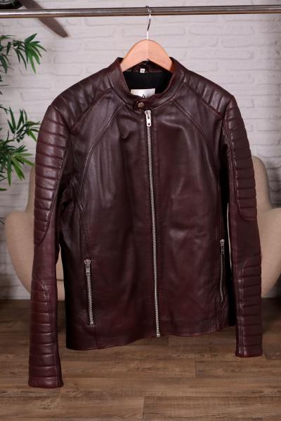 Blouson col rond épaules matelassées