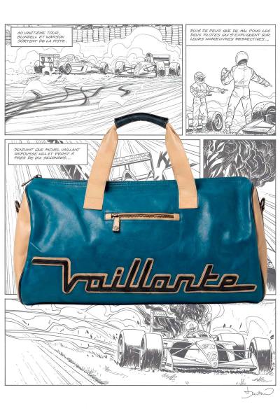 Bolso de piel azul marino de estilo vintage, tamaño 48 horas.