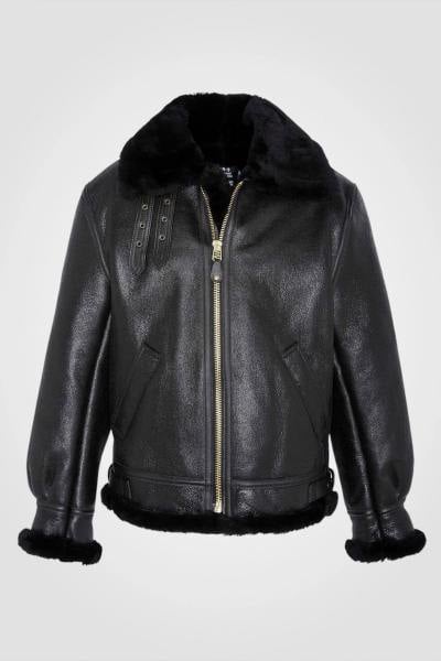 Legendäre schwarze Bomberjacke, hergestellt in den USA
