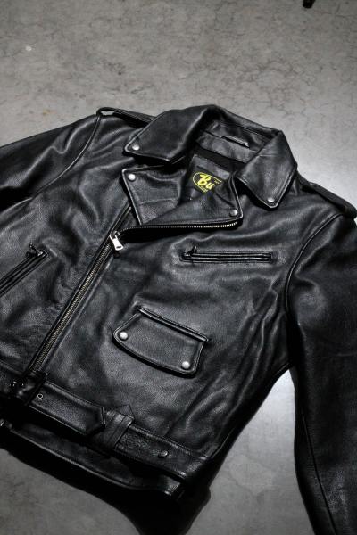 Lederjacke Buco J-27R - Cow Milled Schwarz, Erbe der Motorradpolizeieinheiten