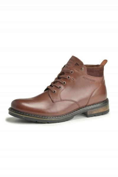 Botas de cuero color castaño