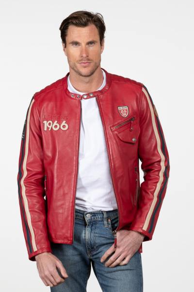Rote Rennlederjacke, 24-Stunden-von-Le-Mans-Edition