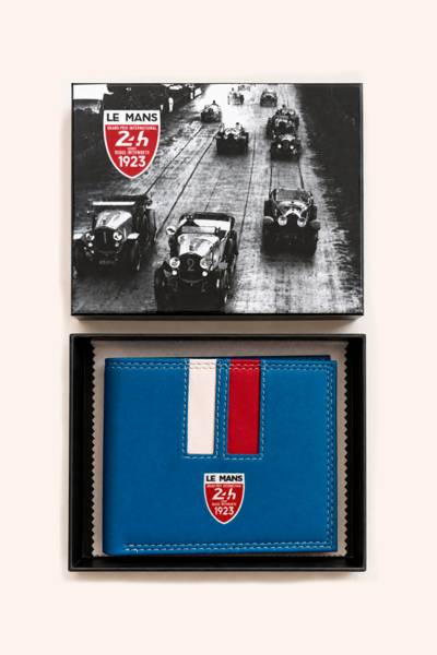 Geldbörse Le Mans aus ozeanblauem Leder