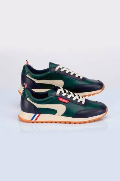 Grüne Herren-Sneaker aus Rindsleder