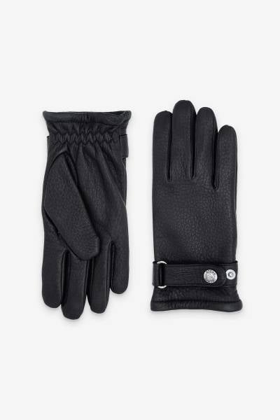 Schwarze Handschuhe aus Hirschleder