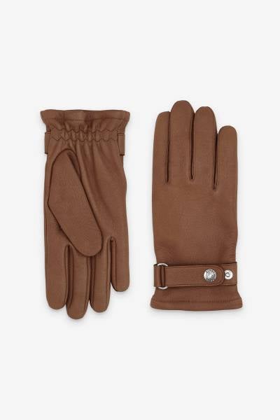 Braune Hirschlederhandschuhe