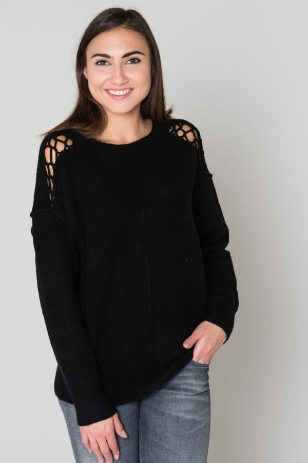 Damen Pullover/sweatshirt Le Temps Des Cerises PULL ELENA BLACK