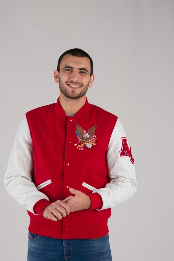 Blouson Homme American College REF 71 RED/WHITE