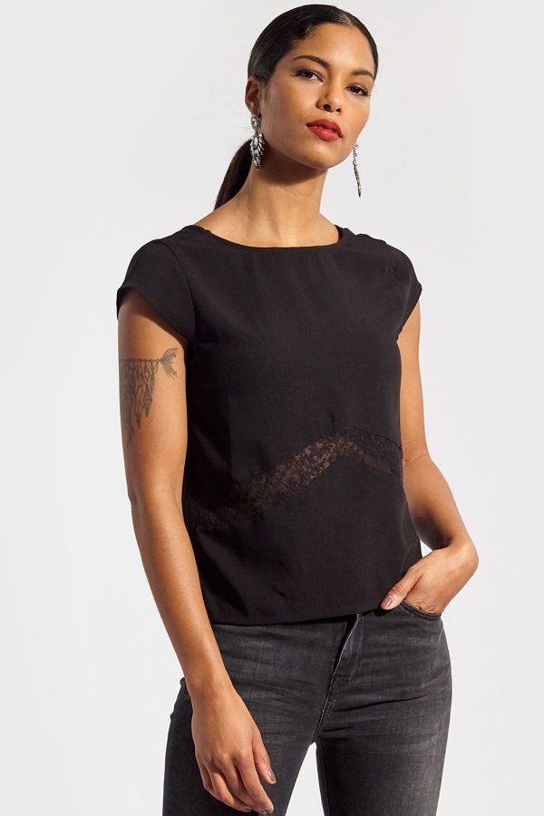 Tee Shirt Femme Kaporal BASILE BLACK