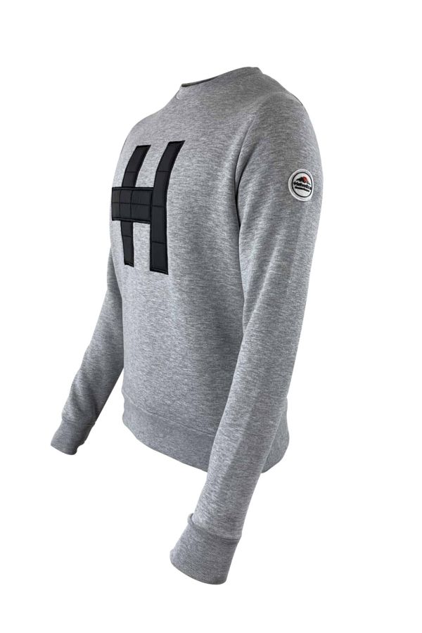 Pull/sweatshirt Homme Helvetica Mountain Pioneers PANORAMA GREY CHINE 