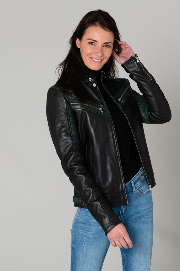 Blouson Femme Rose Garden REDA LAMB SANDY BLACK/GREEN ZZ