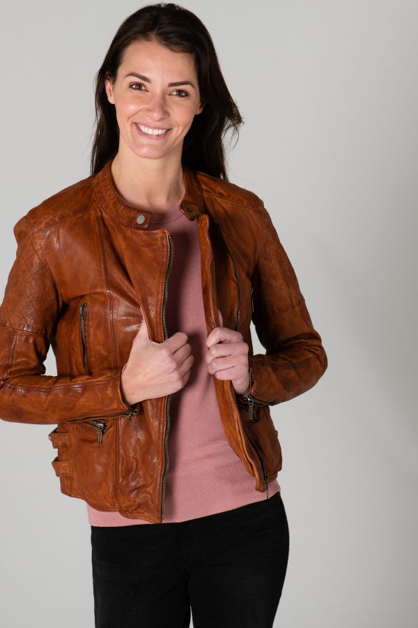 Blouson Femme Rose Garden CORINTH LAMB BARATINI COGNAC ZZ