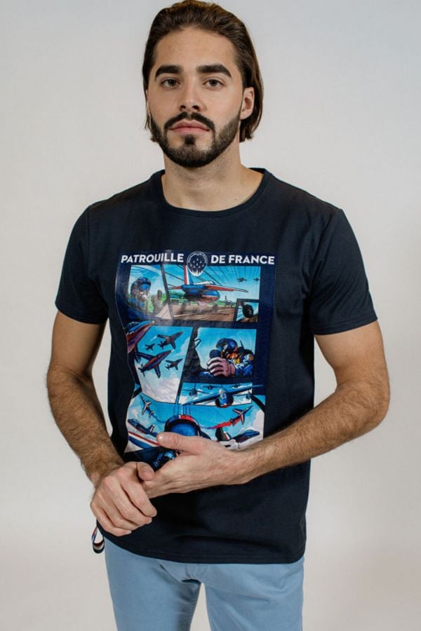 T-shirt Uomo Patrouille De France SKY TRIM DARK NAVY