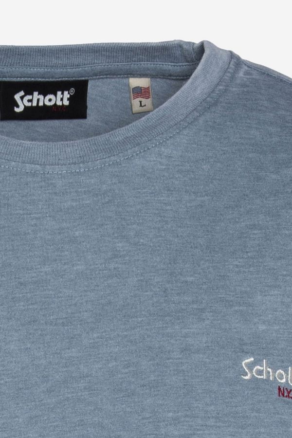 T-shirt Uomo Schott TSSTRIKER1 AZUR