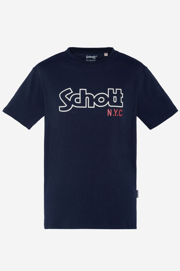 Herren T-shirt Schott TSLOGOVINT NAVY