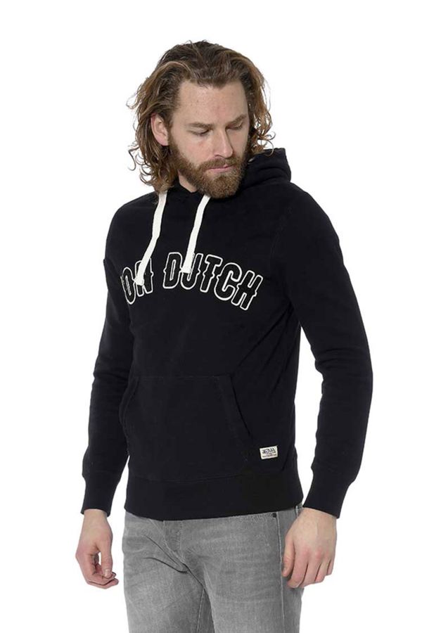 Von Dutch Sudadera para hombre, forro polar, sudadera con capucha para hombre, cómoda y suave, negro, blanco, talla XL, Negro , XL