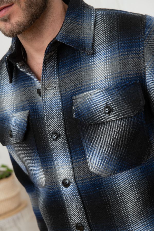 Blouson Homme Schott SHCARL4 DARK NAVY CHECKS