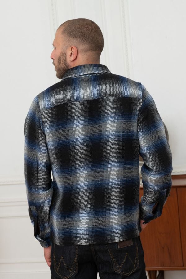 Blouson Homme Schott SHCARL4 DARK NAVY CHECKS