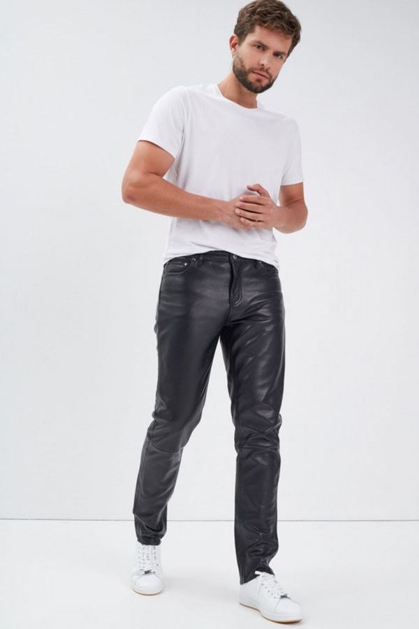 Pantalon Homme Daytona BOOLING PANT COW R/MILLED BLACK