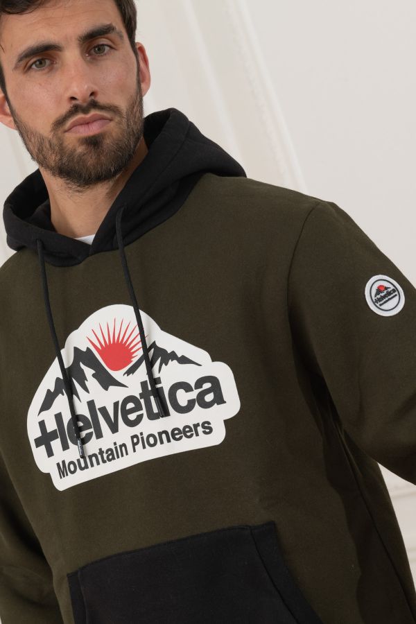 Pull/sweatshirt Homme Helvetica Mountain Pioneers WINGO KAKI