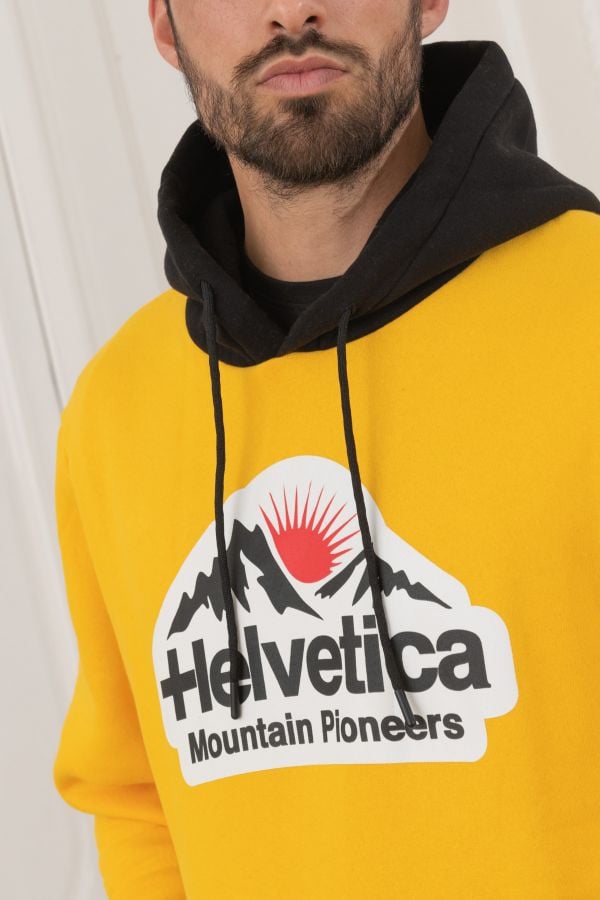 Pull/sweatshirt Homme Helvetica Mountain Pioneers WINGO YELLOW