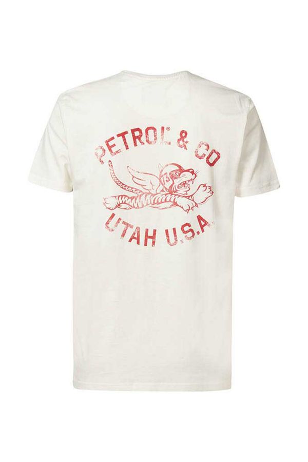 Herren T-shirt Petrol Industries M-1020-TSR642 0105 SKY WHITE