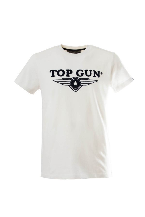 Tee Shirt Homme Top Gun TEE SHIRT TG-TS03 OFF WHITE