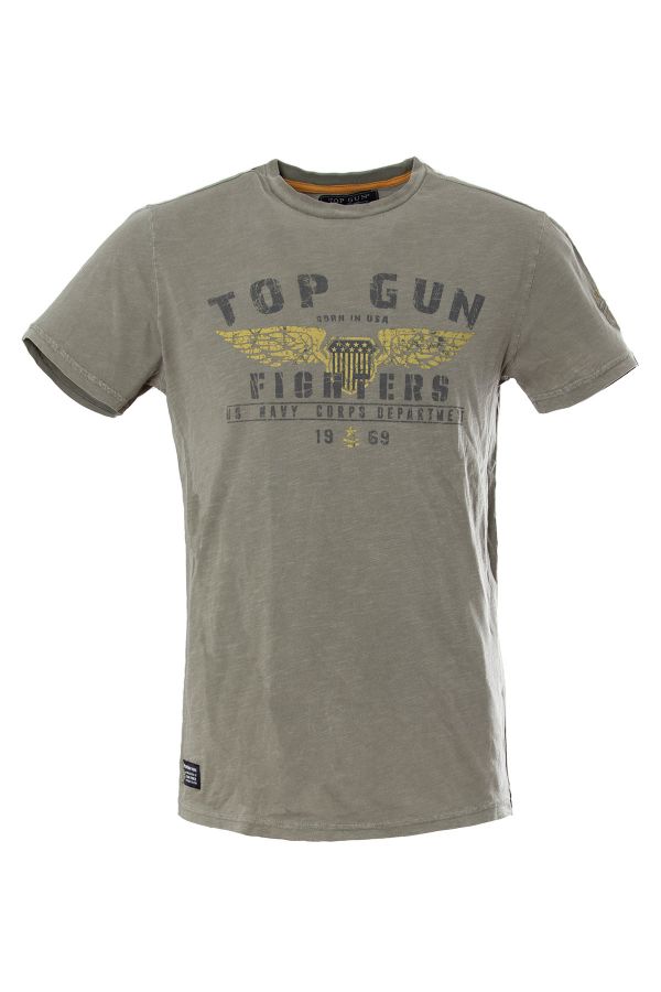 T-shirt Uomo Top Gun TEE SHIRT TG-TS-115 KHAKI