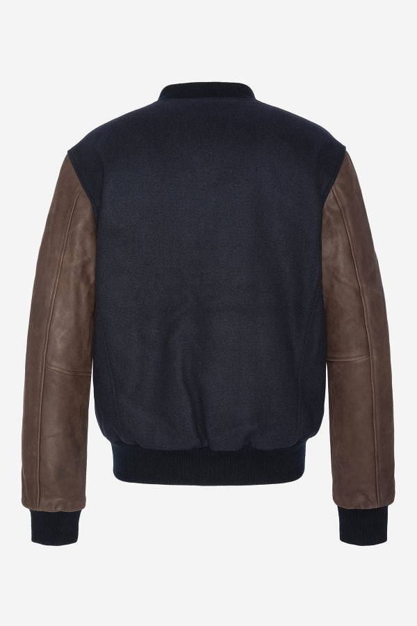 Blouson Homme Schott LCUSA NAVY BROWN