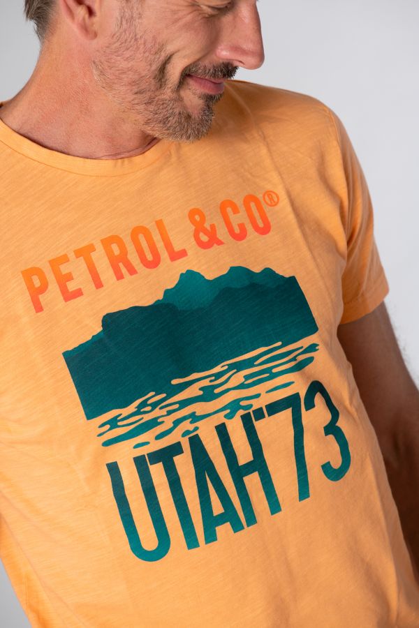 T-shirt Uomo Petrol Industries M-2020-TSR602 2114 UTAH SAND