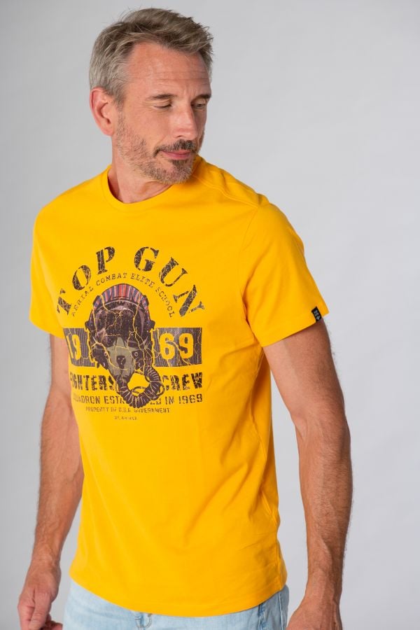 T-shirt Uomo Top Gun TEE SHIRT TG-TS-102 GRADE YELLOW