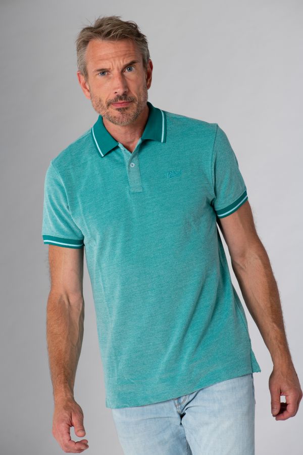 Polo Hombre Petrol Industries M-2020-POL951 6151 6147 GREEN CORAL