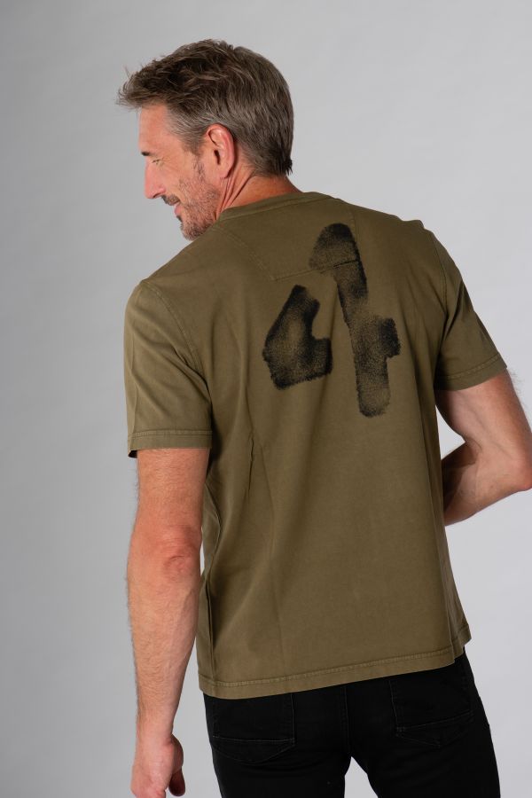 T-shirt Uomo Aeronautica Militare 221TS1957J539 VERDE MILITARE