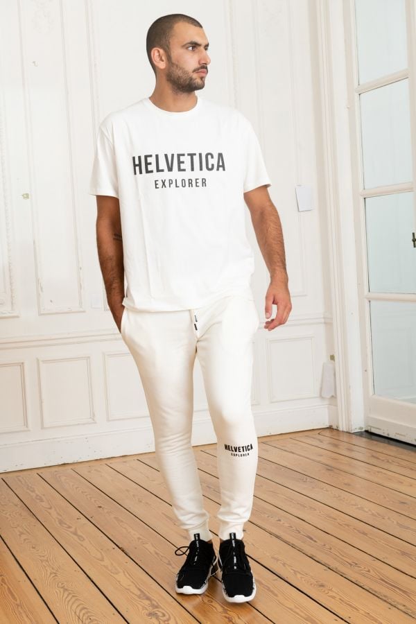 Camiseta Hombre Helvetica Mountain Pioneers BARWIN WHITE