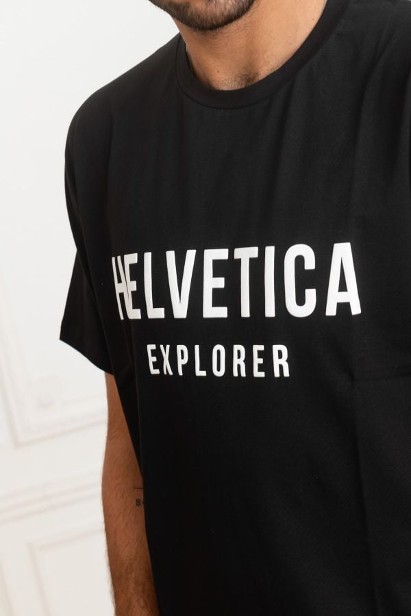 T-shirt Uomo Helvetica Mountain Pioneers BARWIN BLACK
