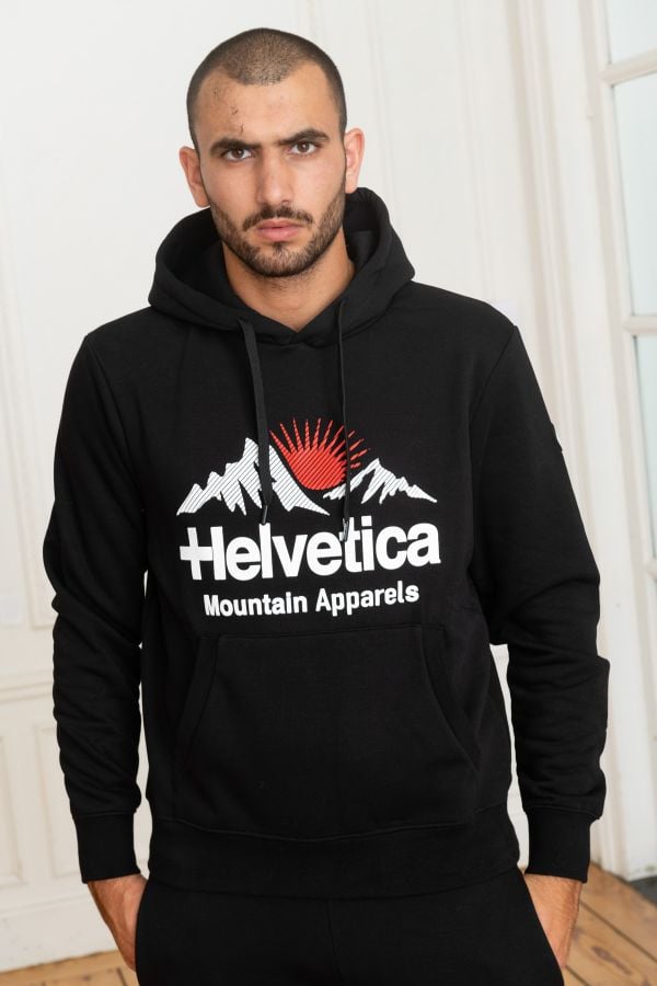 Pull/sweatshirt Homme Helvetica Mountain Pioneers PLEYADE BLACK