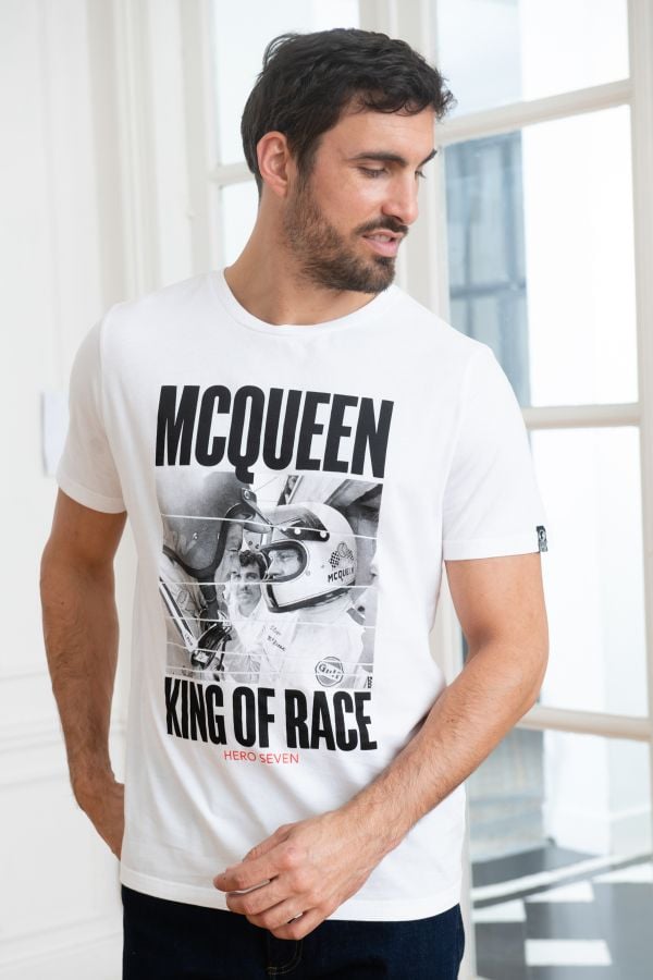 Herren T-shirt Steve Mcqueen FACE TO FACE WHITE H22106