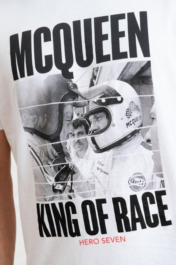 T-shirt Uomo Steve Mcqueen FACE TO FACE WHITE H22106