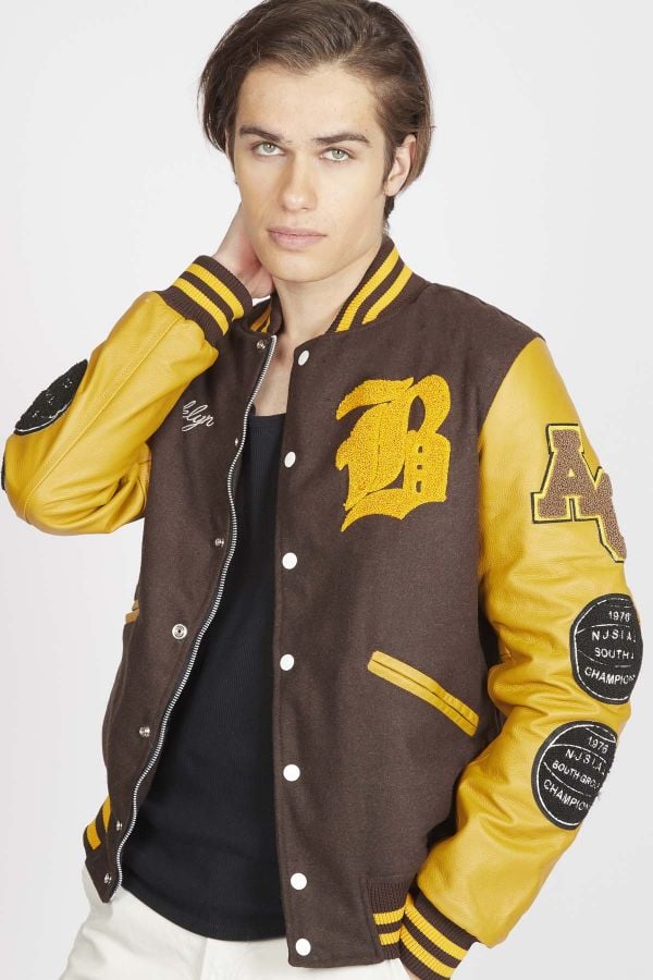 Blouson Homme American College AC-5 BROWN/YELLOW