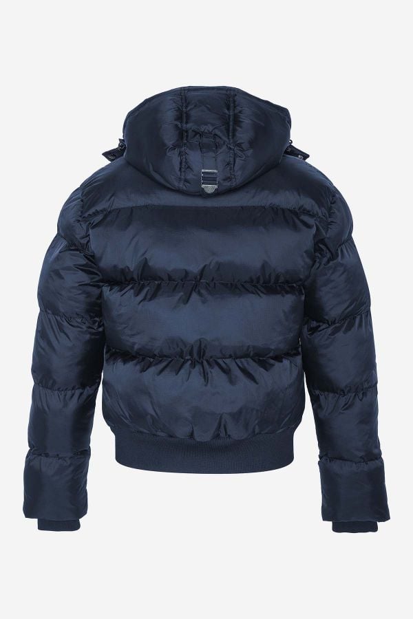 Veste Schott NYC Pour Homme - Doudoune Brillante Avec Capuche - Fermeture Zippée, Poches Multiples - Logo Brodé
