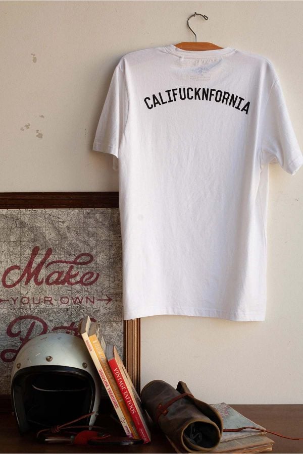 Camiseta Hombre Iron & Resin CALIFUCK TEE WHITE
