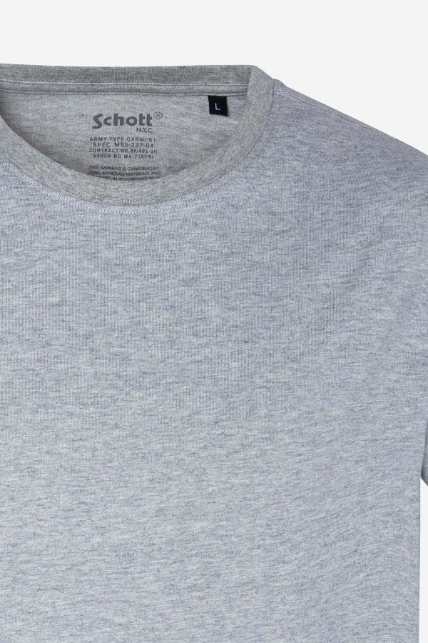 Tee Shirt Homme Schott TS01MC NAVY/GREY