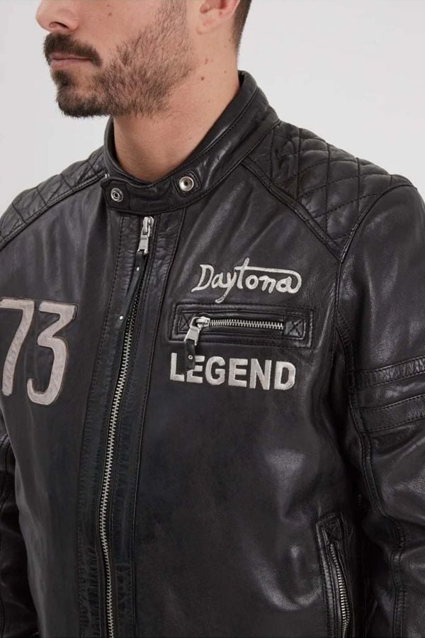 Blouson Homme Daytona GLADSTONE+HOOD LAMB VITA BLACK