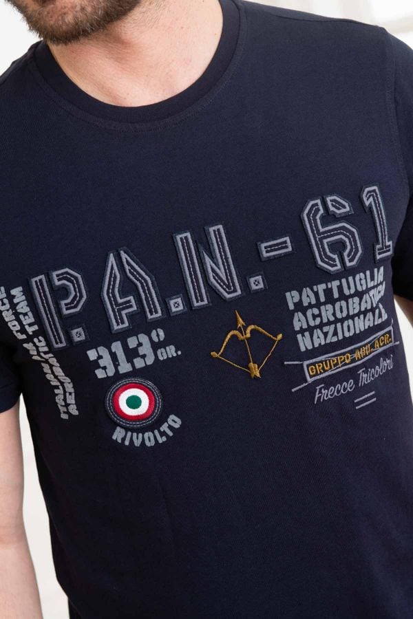T-shirt Uomo Aeronautica Militare 231TS2071J589 08347 BLU NAVY