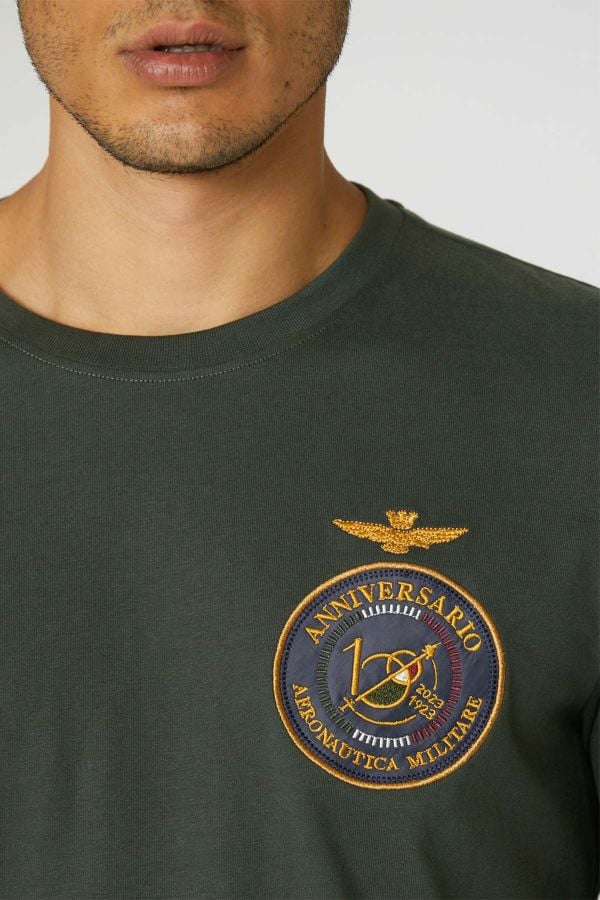 Herren T-shirt Aeronautica Militare TS2138J558 DARK GREEN